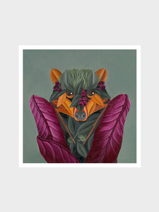 'The Flying Fruit Fox' Poster Print